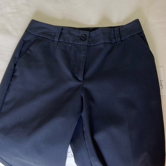 Navy Blue Heritage 6 Talbots Spring Summer Pants - Picture 2 of 3